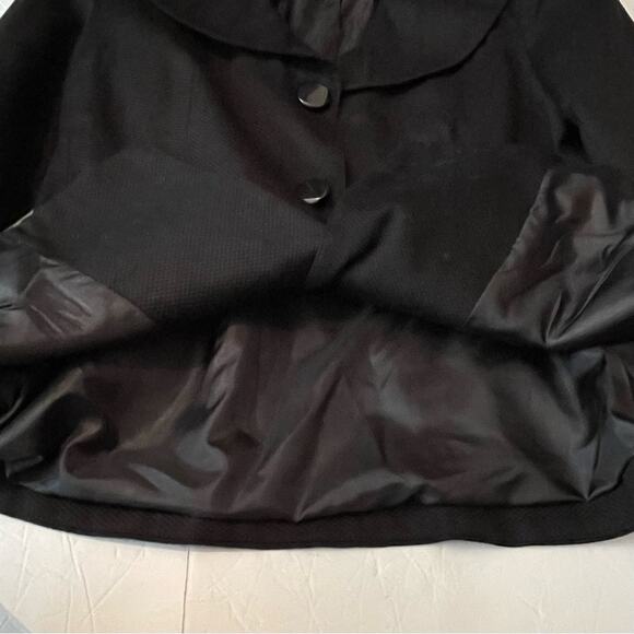 Sandro Black Neutral Minimalist Academia Belted Jacket NWT Size S - Picture 8 of 13